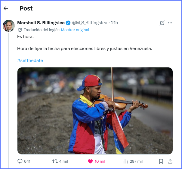 VelasquezVictor's tweet photo. La campaña impulsada por Marshall S. Billingslea (@M_S_Billingslea) este 18/09 ha sido un rotundo éxito ciudadano: colocar #SetTheDate en los primeros lugares de las tendencias en Venezuela demuestra la fuerza de una exigencia compartida.   

Sin embargo, muchos se preguntan: ¿por qué la etiqueta de descalificación ''MaríaCorinaDesechada'' amanece en el #1?   La respuesta técnica es simple: es una operación inorgánica de laboratorio.

El régimen opera con granjas de bots, cuentas automatizadas y operadores coordinados que publican ráfagas masivas de mensajes idénticos en cuestión de segundos. El algoritmo de X no mide la autenticidad humana de inmediato; premia la velocidad y la aceleración del volumen en un lapso corto de tiempo. 

Es un espejismo creado con dinero público: no hay gente debatiendo ni opiniones reales, solo código repetitivo y cuentas vacías diseñadas para simular un consenso que no existe en las calles.

Frente a esa trampa artificial está la realidad: nosotros, los seres humanos. Ningún bot tiene convicción. Cada ciudadano real que redacta un post original, cita, comenta y debate le demuestra al país y a la comunidad internacional cuál es la voluntad de la inmensa mayoría de los venezolanos: exigimos elecciones libres y transparentes.   

Lo artificial dura lo que tarda el algoritmo en limpiar el spam, pero la voz orgánica de una sociedad decidida no se borra. No aflojemos la presión. Que se escuche en cada rincón del mundo:¡Es hora de que pongan la fecha!
#SetTheDate