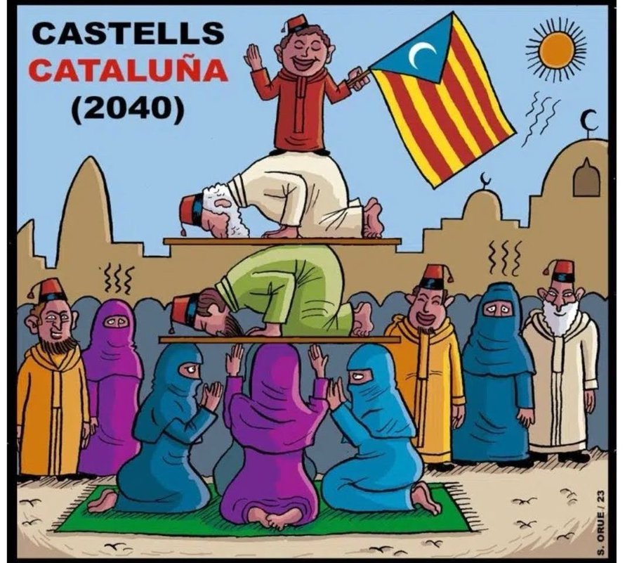 Carchofero's tweet photo. DESMONTANDO EL CATALANISMO

"Si hubiera un presidente de la Generalitat magrebí que habla catalán, es que hemos vencido. Si no es magrebí, pero habla en castellano, hemos perdido".

Heribert Herrera. 
Presidente del Parlamento de Cataluña. Años 80-90 https://t.co/jUvxaC2WSl