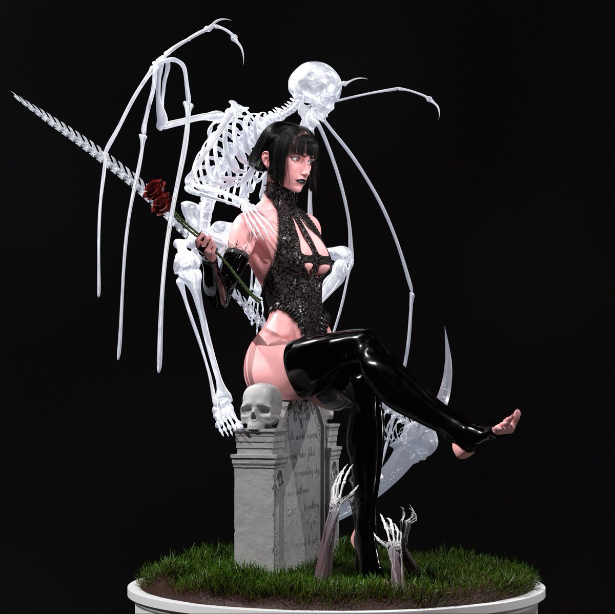 TenkoArts's tweet photo. Final render results, Queen of the dead

#zbrush #marmoset #3dart #3dsculpt https://t.co/0GPeaZD9HK
