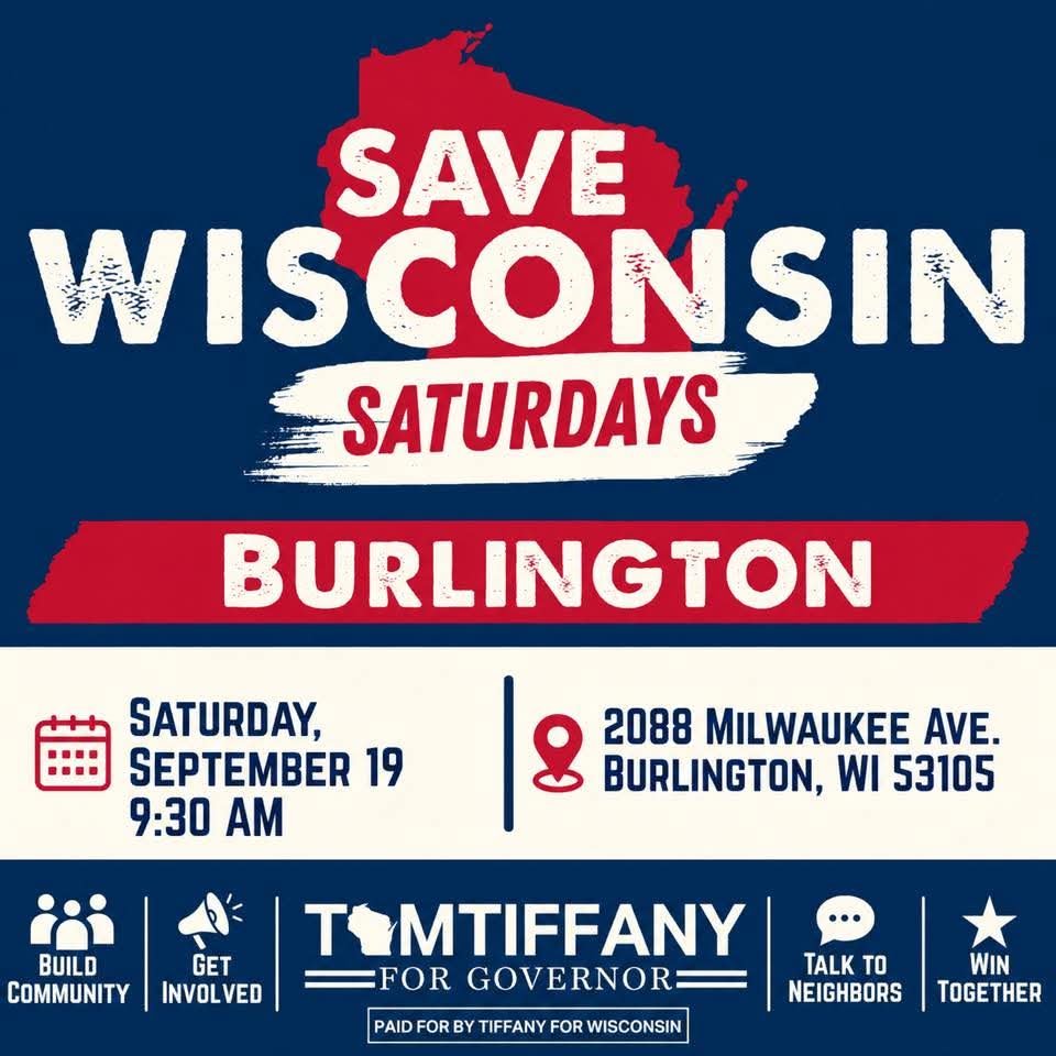 angelaroseshow's tweet photo. ☔🔥 DON’T LET THE RAIN STOP YOU!! 🔥☔

It’s SAVE WISCONSIN SATURDAY!! 
Get out with #MAGAMajorityForce for #TomTiffany and #BryanSteil!! 💪🚪💛
#Janesville #Burlington #Kenosha — 9:30 AM!!
Want to get involved?! DM me!! 🦅
#SwampTheVote https://t.co/iCbNkhTSBv