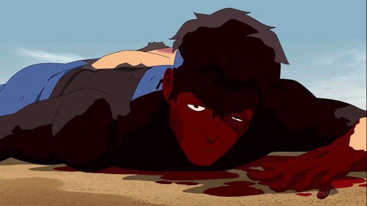 invincicat's tweet photo. this tweet is such a vague towards mark he’ll wake up and walk outside and immediately be put through horrors beyond human comprehension robert kirkman is so kind to him ♥️ https://t.co/Q62G8iAFDv