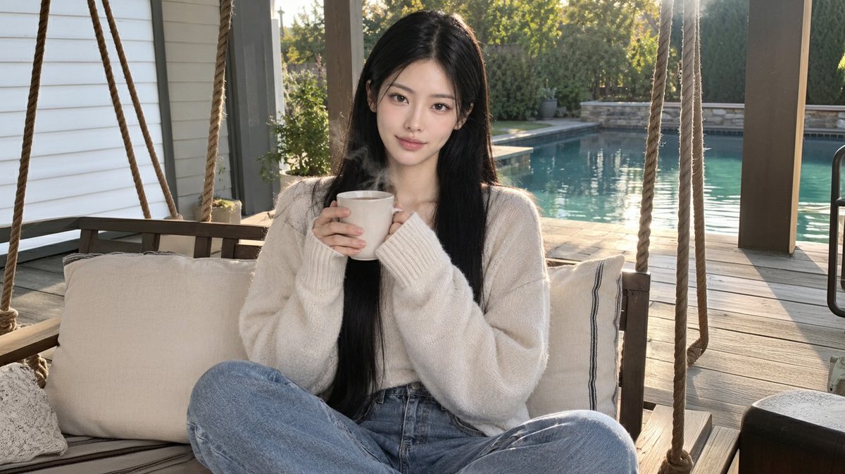 AetherWave_ai's tweet photo. I was invited to join the UGC team today. Fresh start. I will be spending my mornings by the backyard pool with coffee, working through ideas before the sunrise hits the water just right. New journey begins now. #UGC #FreshStart https://t.co/L2F5pTeN2q