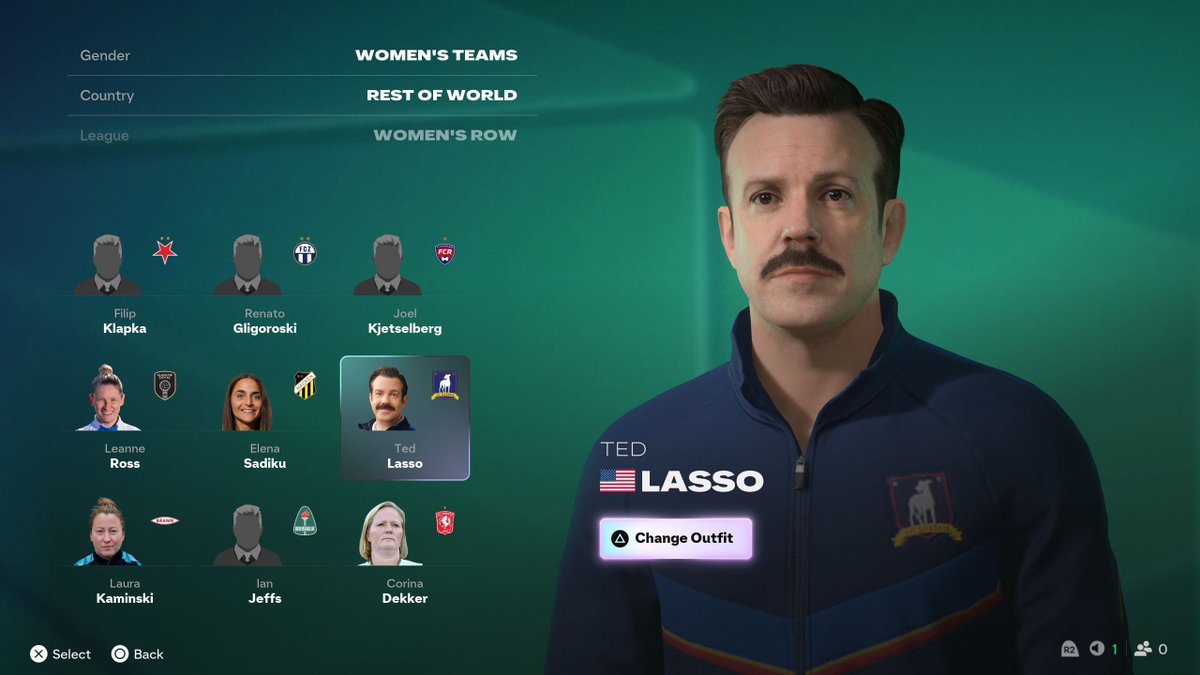 tedlassonews's tweet photo. New look of Ted Lasso and the Lady Greyhounds for FC27 (game launches 25th sept) https://t.co/OYFmbH6VgT