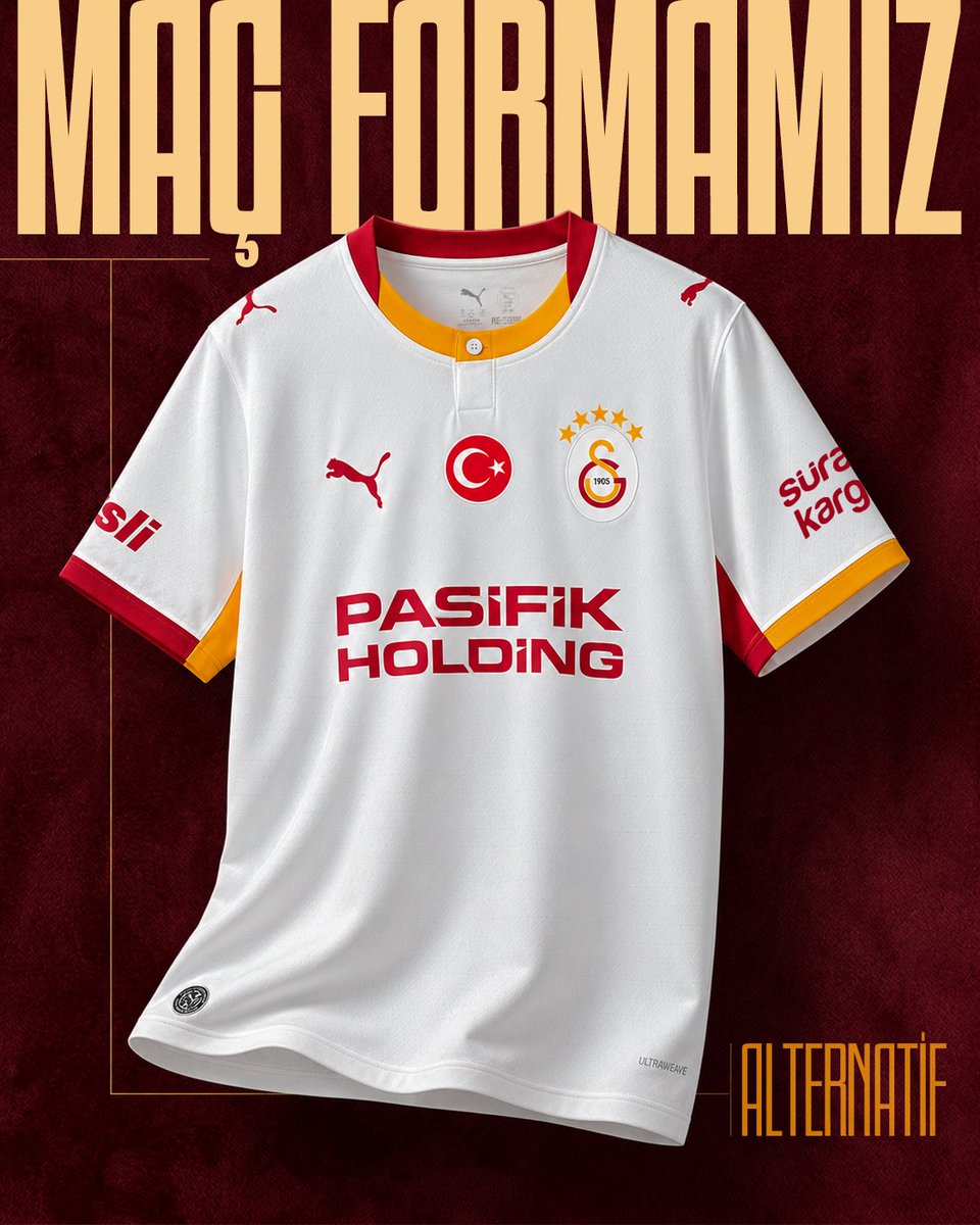 GalatasaraySK's tweet photo. Trabzonspor maçına alternatif formamızla çıkacağız. 💪

@PUMATurkiye | #TSvGS https://t.co/gfPL3GVhQf