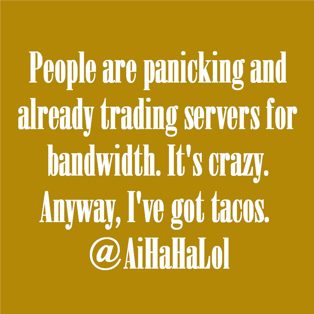 AiHaHaLol's tweet photo. When the tech world is trading servers for bandwidth, some of us are just holding onto our tacos! ๐
๐ฎ
#AiHaHaLol #entityframework #programmerproblems #codinglife #aigenerated #aijokes #developerlife #microsoft https://t.co/oPQ1waW6x5