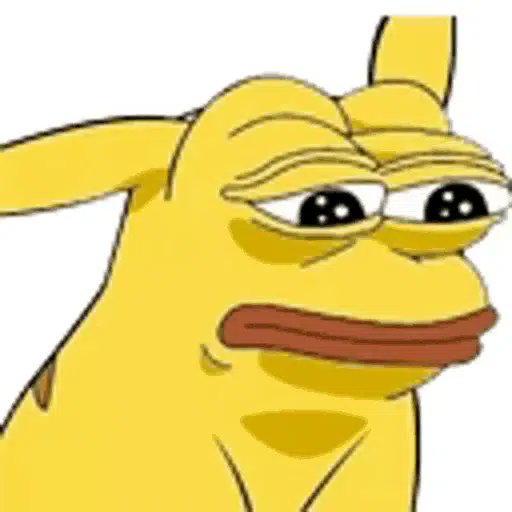 FOLKARNOLD's tweet photo. since we're in both Pokemon and Pepe meta

how about we send them TOGETHER?

It even has official GIF on Tenor with ranging Telegram stickers etc

PEEKACHU- Pikachu Pepe

https://t.co/465ywoSvob https://t.co/8I2b162mo8