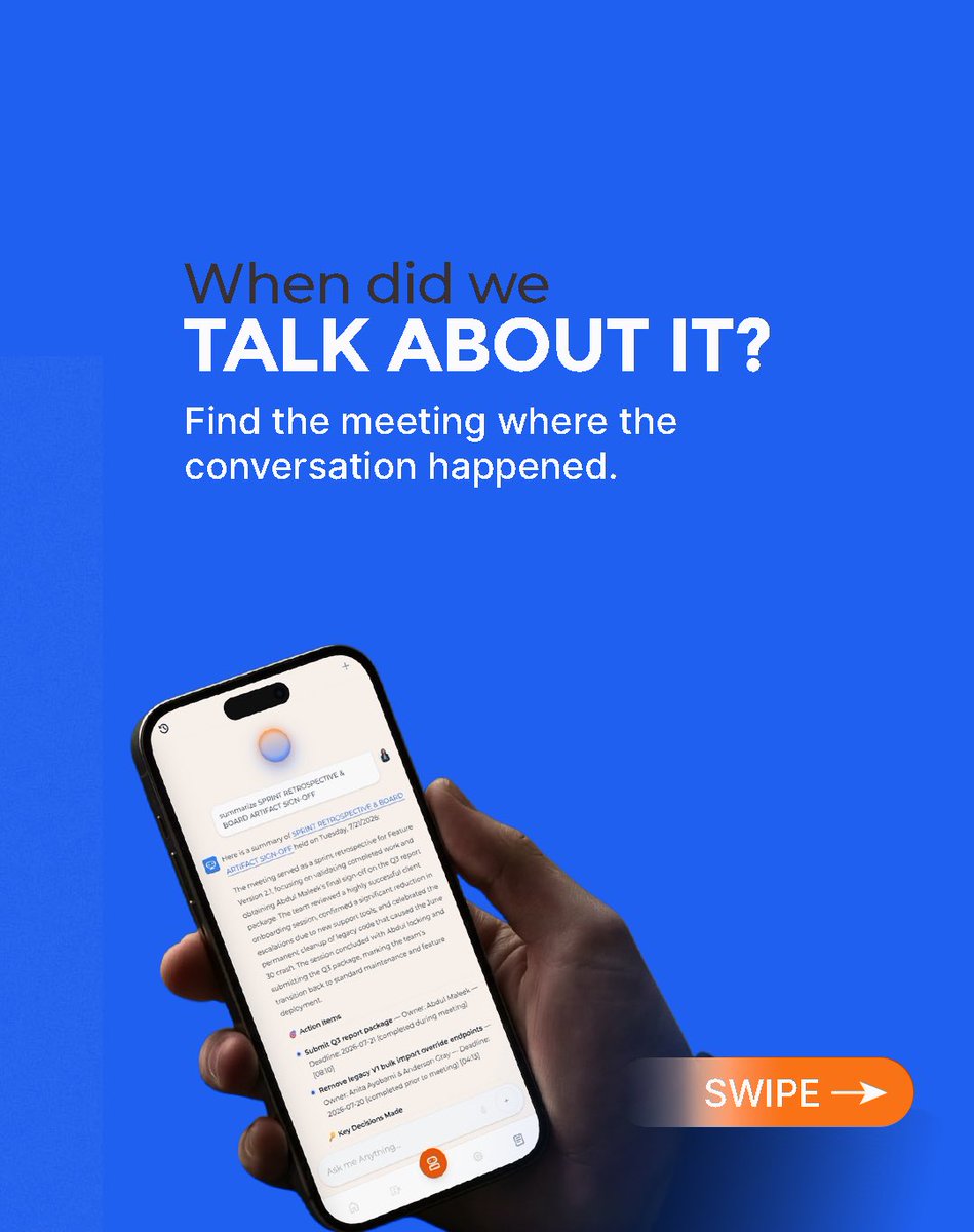 memordesk's tweet photo. Even if you don’t remember which meeting it came from, you can search your meeting history and find what you need.

Sign up now at https://t.co/K5eHbEimL7

#MemorDesk #MeetingSearch #AIWork #KnowledgeManagement #MeetingAI https://t.co/C9TAJcCRuu