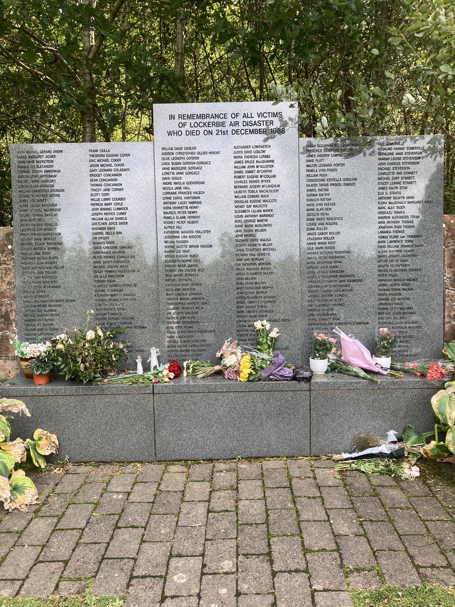 PeterBleksley's tweet photo. Paid our respects today to all those murdered in the #Lockerbie bombing. Very emotional. May their souls rest in peace. https://t.co/b85IlEAuNg