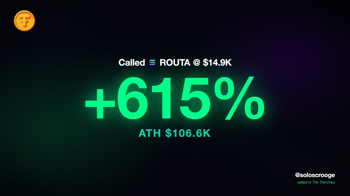 trenchesalpha's tweet photo. No days off, get in while it’s hot. GG’s 🪖🔥

$ROUTA 14.9K > 106.6K > 7.0x 📈 https://t.co/fqmx69Wueh
