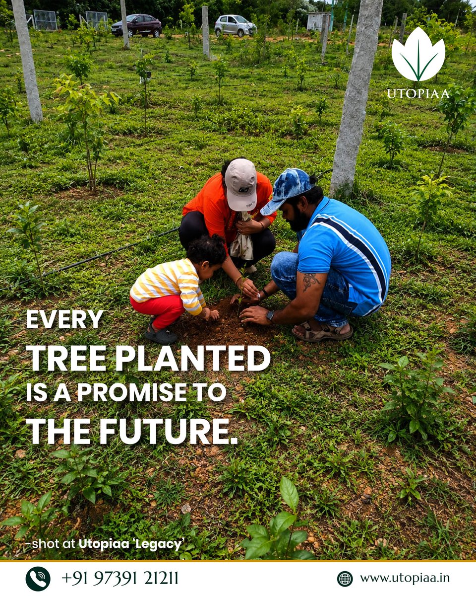 RustyLebeouf's tweet photo. A special day at UTOPIAA Legacy: a client family planted a sapling on their farmland, creating memories while nurturing nature. Every tree is a promise to the future and a step toward a lasting family legacy. https://t.co/YCSsjkaRe4