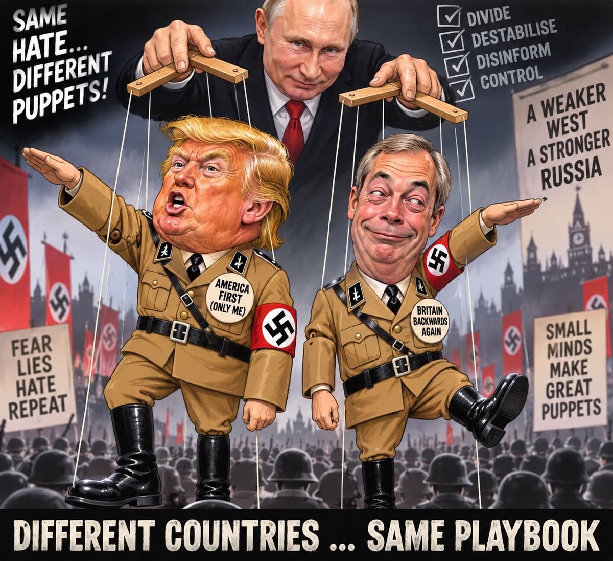 dncvoice's tweet photo. @TiceRichard NAZI SCUM! Reform UK, a party by the Kremlin for the Kremlin and paid for by the Kremlin https://t.co/lNPCPYGm1S