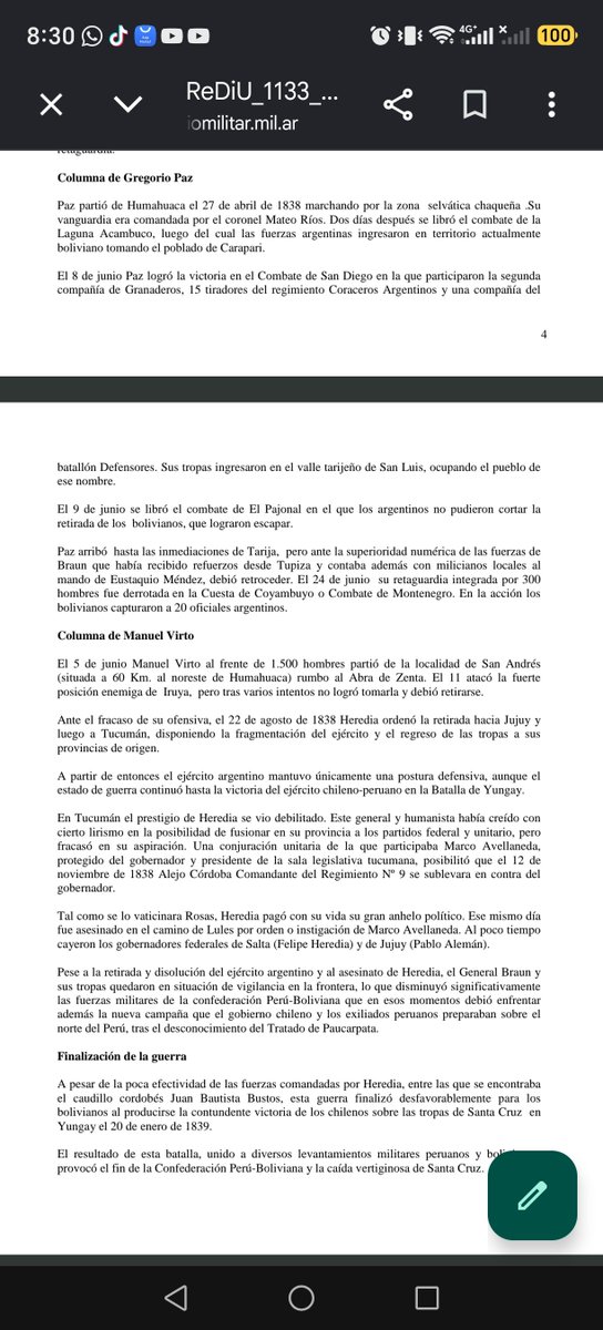ArayaOctav's tweet photo. Hoy les vengo a contar otra triste historia.
Cuando el ejército argentino trató de hacerle la guerra a Perú/Bolivia y fue completamente derrotado.
Tanto así que se retiro del campo de batalla y Bolivia  toma salta y Jujuy.
Hasta que ejército de Chile los derrota. https://t.co/YAKjqqt9tl
