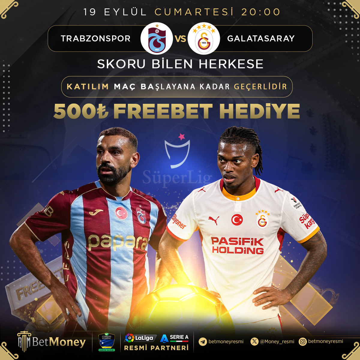 moneygiris's tweet photo. 🏆TRABZON 🆚 GALATASARAY SKOR TAHMİN ETKİNLİĞİ 🏆

📣 DERBİDE Heyecan Dorukta! Bu Zorlu Karşılaşmada Skor Tahminini Yaparak Hem Heyecana Ortak Ol! Hemde Freebeti  Kazan!

📲 KATILIM FORMU: https://t.co/1A365WpBvk https://t.co/nUiD7DTaH0