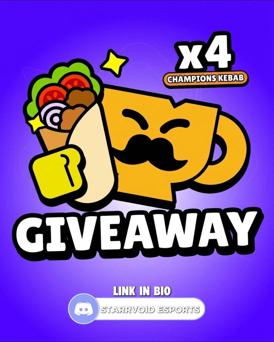 StarrVoidBS's tweet photo. 4 X EXCLUSIVE KEBAB GIVEAWAY

To enter:
✔ Follow @StarrVoidBS 
•Like + Repost ♻️
•Tag 2 friends in comments

Participate on Discord Link in my Profile Bio or Click here 🔗 
https://t.co/evXJmpwM4G

good luck 🤞 https://t.co/WmyQQRq78e