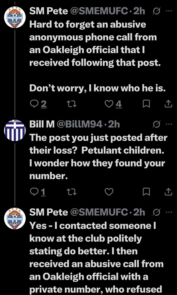 CommisionerGen's tweet photo. @suitedbootedtv @oakcannonsfc @MarkBoric  these posts truly reflect the lowlife club official at that club. Giving him a platform only tarnishes the great people in this sport.

Don’t worry, I have continually called this cretin out to his face. https://t.co/HQ4GISX4Co