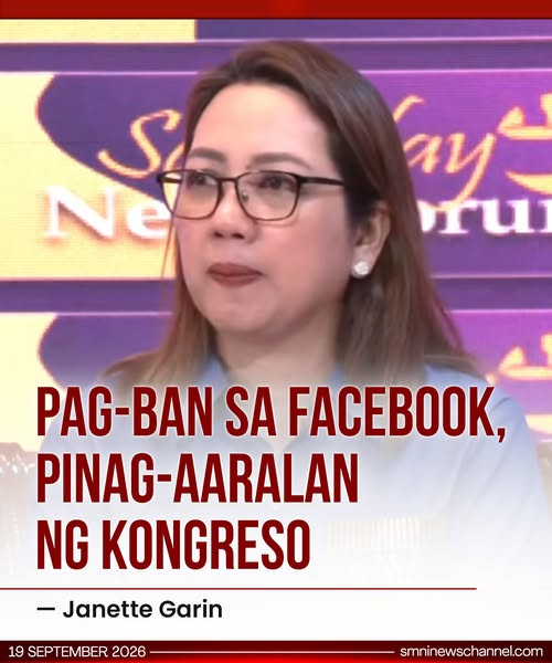 smninews's tweet photo. FACEBOOK BAN?

Pinag-uusapan sa Mababang Kapulungan ang posibilidad na ihain ang pag-ban sa Facebook upang magpadala ng matinding mensahe na dapat seryosohin ng platform ang panawagan ng bansa ayon kay Rep. Janette Garin.

(1/2) https://t.co/LGX17UyeR8