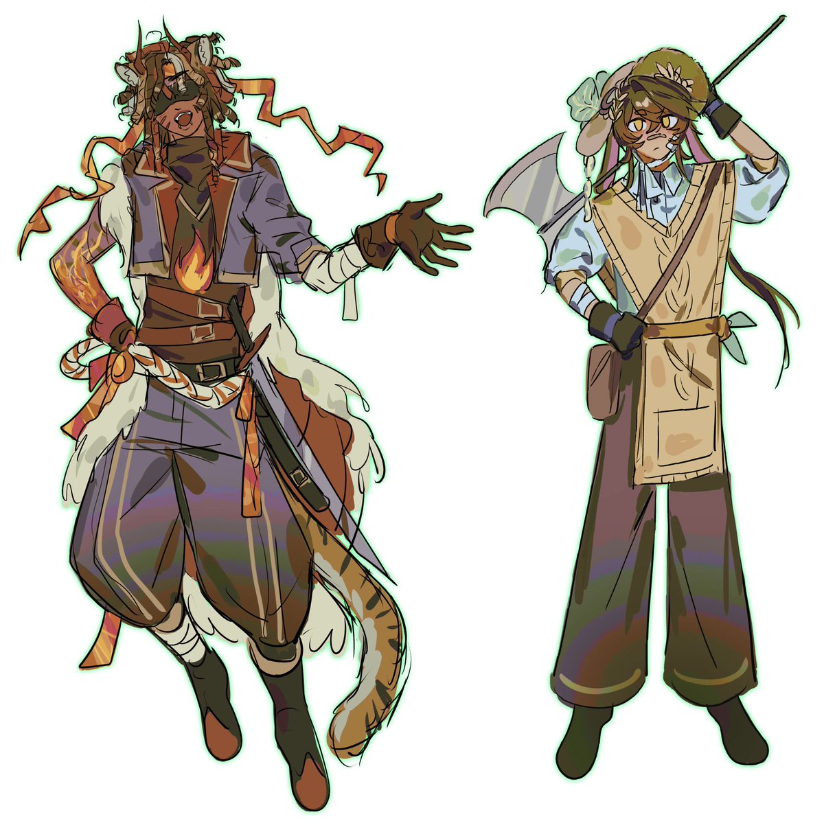 pipopansu's tweet photo. slowly redesigning everyone heres your #torchflowerduo https://t.co/b6DRmSNz7D