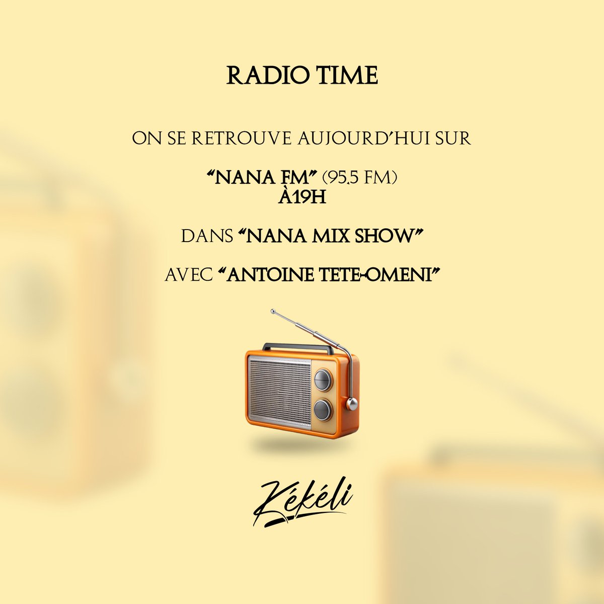 kekelimusic06's tweet photo. Cap sur Nana FM aujourd'hui à 19h ✨💡✨
https://t.co/XgCVOvx1RB https://t.co/gSKFZUrL8A