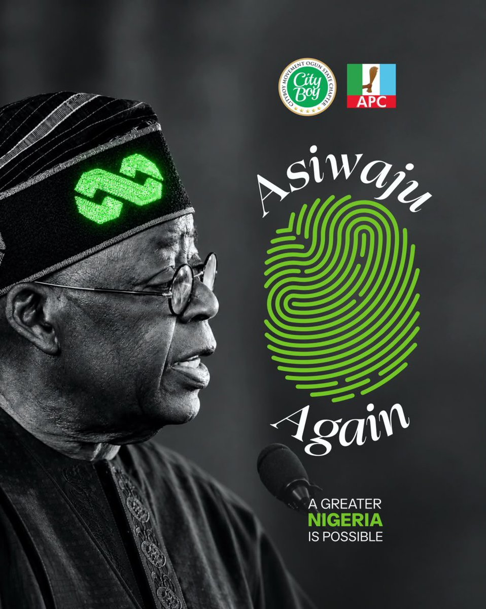 CityBoyBayelsa's tweet photo. Continuity for a Greater Nation. Asiwaju AGAIN! 🇳🇬

Building on the foundation of progress, sustaining the vision of national development, and keeping the promise of a greater Nigeria alive. The journey towards a stronger, more prosperous nation requires continuity, purposeful leadership, and a shared commitment to the future we all envision.

Together, let us keep the vision alive and the progress moving forward.

Asiwaju AGAIN! For a Greater Nigeria.

Akinde Akinyemi 
Director of Media and Communication  
City Boy Movement, Ogun State Chapter