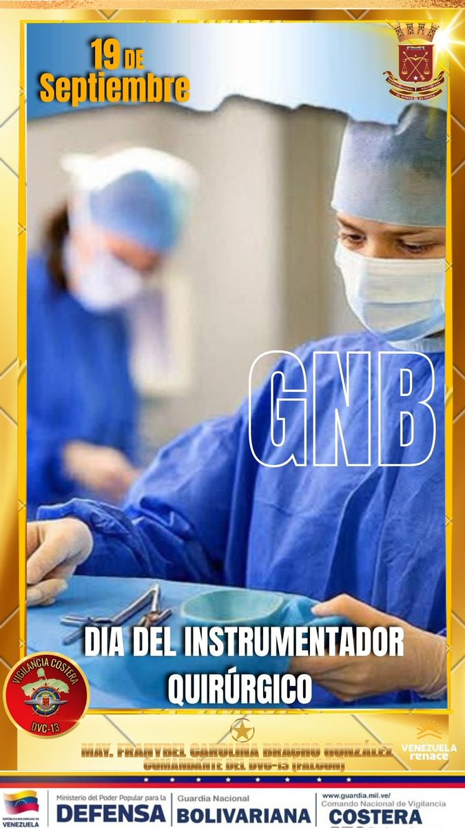 GNBDVC13's tweet photo. 📆#Efemérides El 19SEP. se celebra el Día Internacional del Instrumentador Quirúrgico, fue establecido en recuerdo del primer médico que se incorporó a la unidad instrumentadora quirúrgica el doctor Guillermo Bosch. Ellos dedican su vida al cuidado, cura y mejora de sus pacientes https://t.co/novijB3HjE