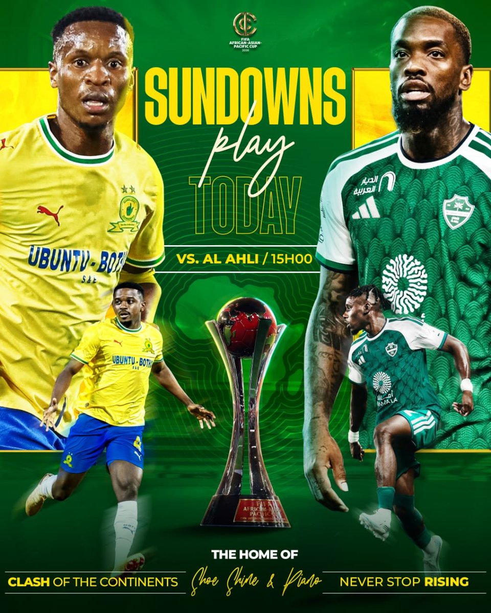 MrksPSLClub's tweet photo. 🚨Mamelodi Sundowns are losing to Al Ahli Saudi today.

Wa bona today as much as I want Sundowns to win, today Sundowns is winning Fokol. 

They will all brag about the R36M after the loss, Sundowns is very weak to compete with those Arabs. 

We are not jealous but telling the truth as is. Sundowns are not in the level of that Saudi team, there are former Premier League players on that team, the level is higher than PSL and Africa.

Send me this message after 5pm, let us talk again.