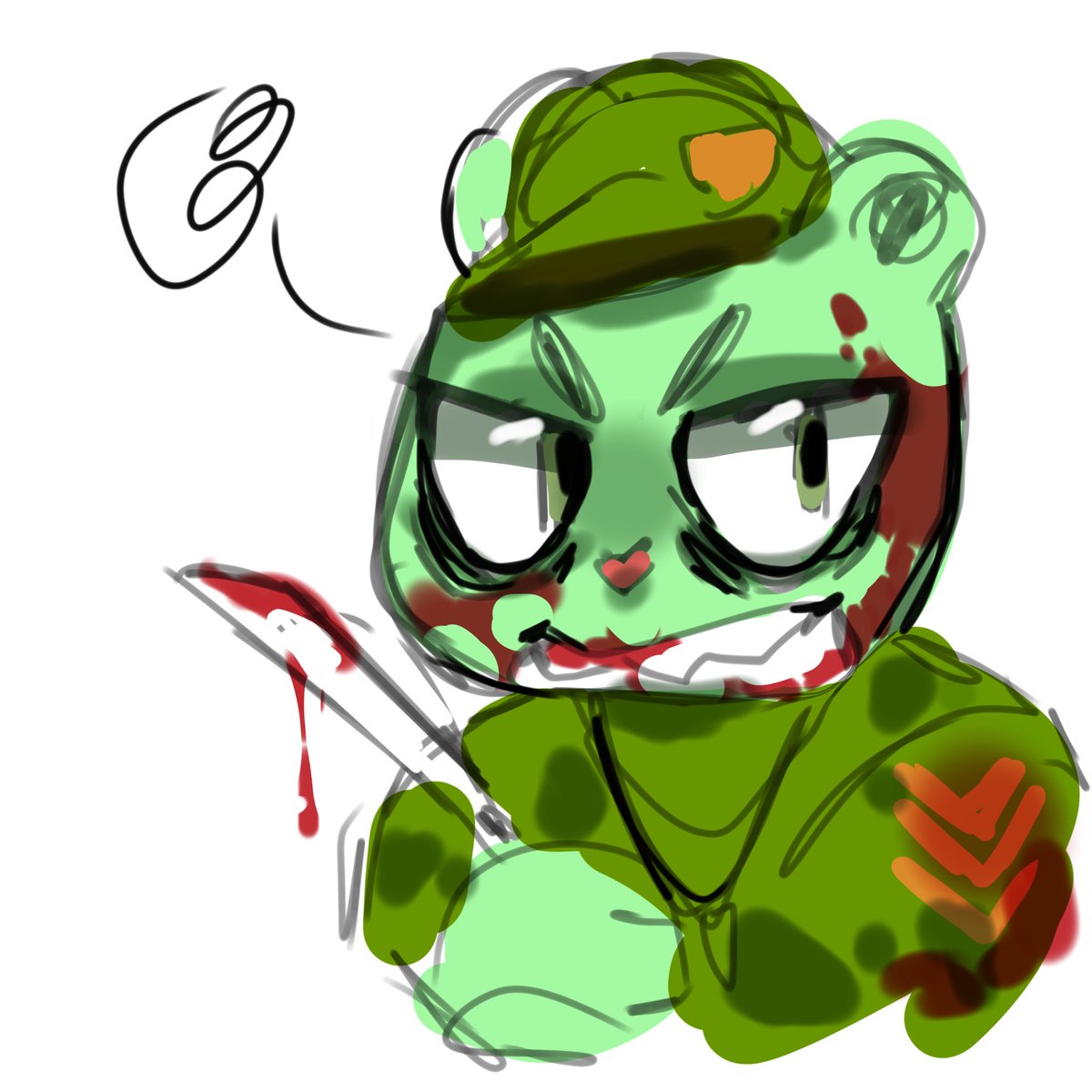 shizzich's tweet photo. idk artblock 

#happytreefriends #flippy https://t.co/2zCGk56jCg