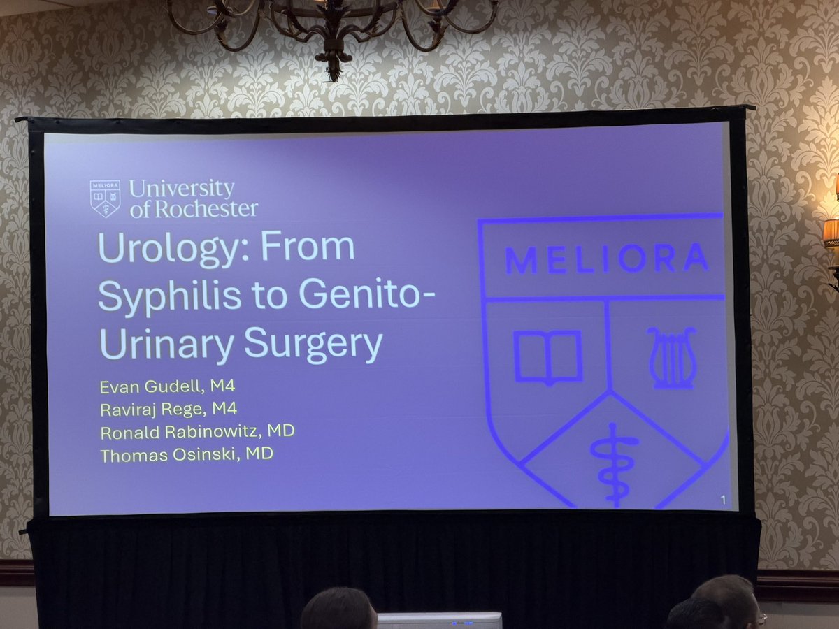 urmed_urology's tweet photo. Urology applicant Evan Gudell presents his fascinating work in urologic history at #NSAUA26 and the role of urologists in #syphilis over the years https://t.co/VyYl27UfxZ