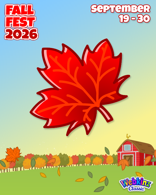 webkinz's tweet photo. 🚨 BREAKING (the branches)! 🚨

Fall Fest starts TODAY! Look for floating leaves in Webkinz Classic from Saturday, September 19th until Wednesday, September 30th 🍁📅

ALSO, don't forget to pick up some 2026 Fall Fest Soda! 🥤 https://t.co/hHrdPBZnFH