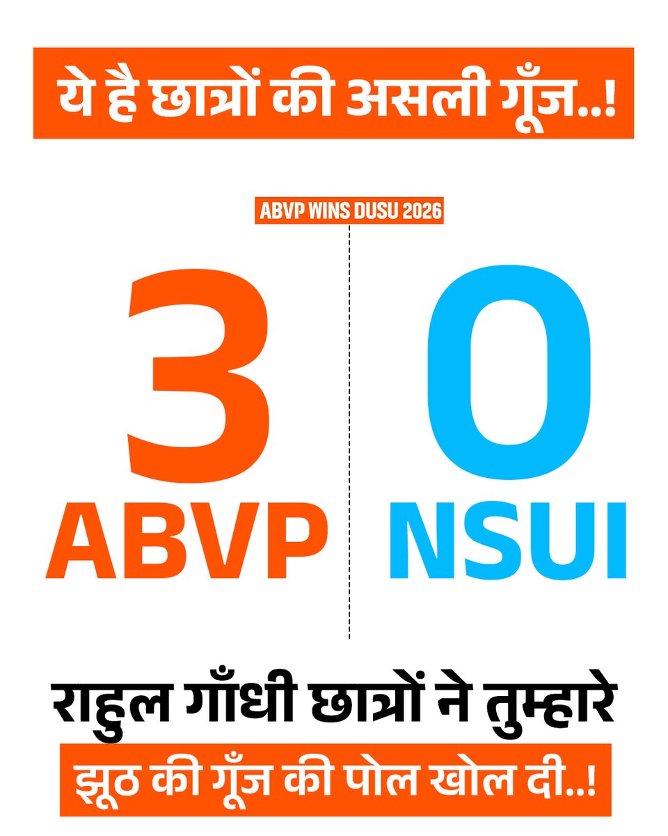 BJP4Maharashtra's tweet photo. ये है छात्रों की असली गूँज..! 🚩

@ABVPDelhi @mahaabvp #ABVP4DUSU