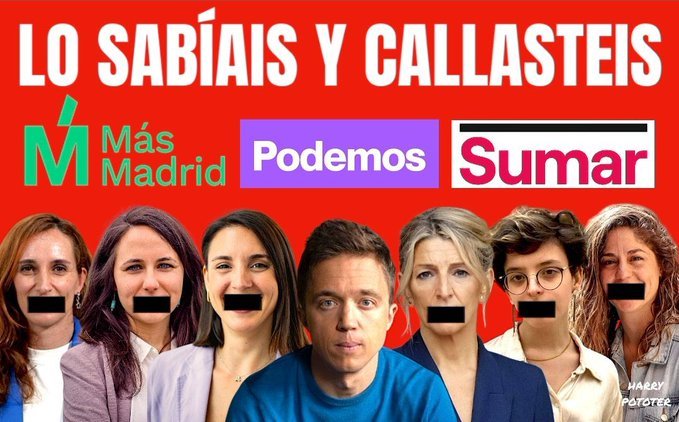 Megatex04's tweet photo. @pabloharour Unidas Podemos, es un partido de vagos, ocupas, vividores y acosadores, que no le gusta trabajar y que huyen de los impuestos que paga la clase trabajadora, predican la igualdad, pero ellos viven como millonarios. https://t.co/bFC58GCmXB https://t.co/CGX7JUtWhB