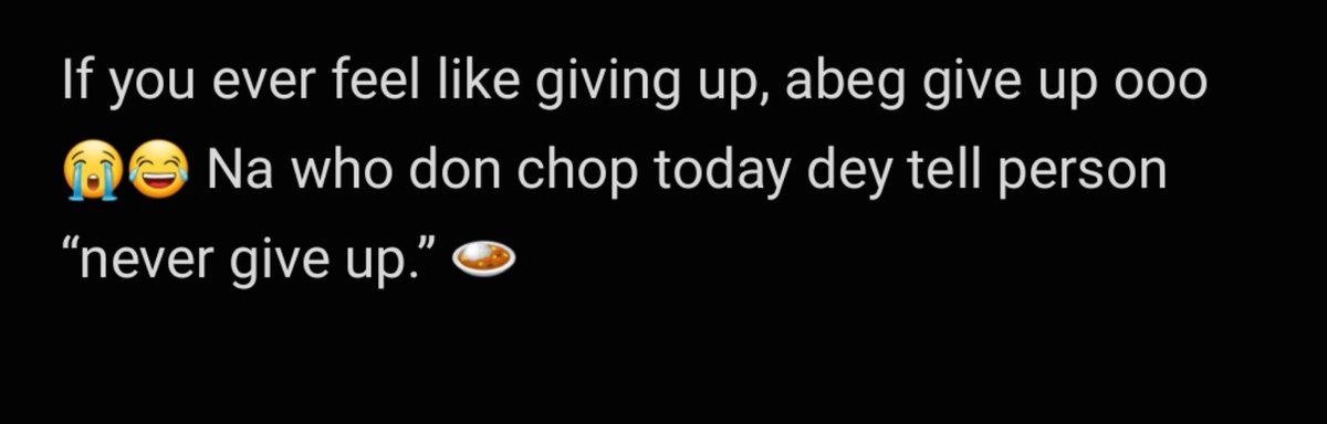 olalee160's tweet photo. Abeg 😂 carry your motivation quote go front abeg 👏😒 https://t.co/tTfnvaxQaq