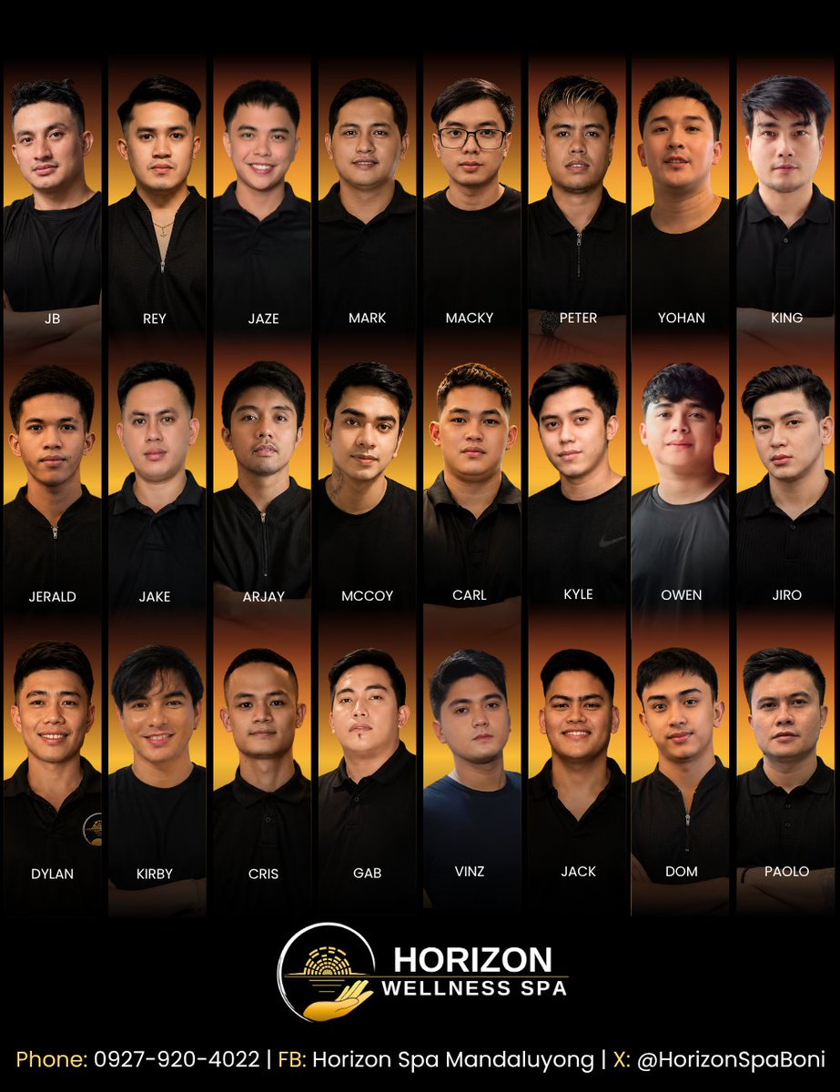 HorizonSpaBoni's tweet photo. Therapists on-duty this weekend. 🌇 #HorizonSpa     

To book an appointment, text or call us at 0927-920-4022. https://t.co/eZi5OOLUC3