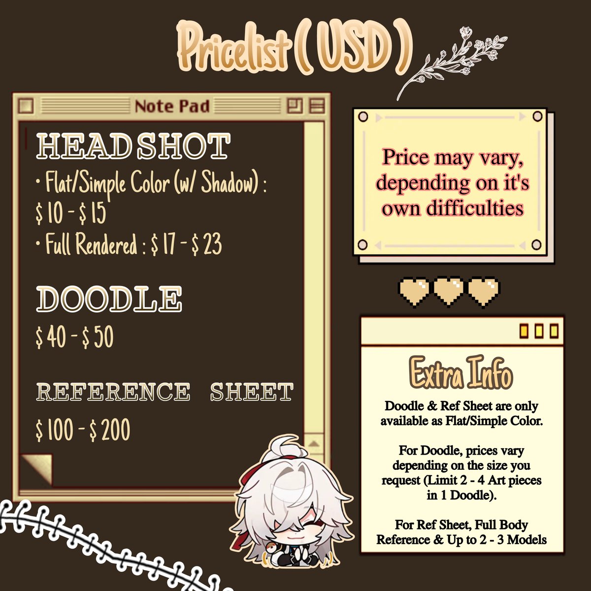 _Rynnyuan581's tweet photo. #Artcommision 
[ HELP RT &amp; LIKE ] TY✨
🤍Open a Commission for September! Slots are Limited ! And Yes, I am mostly specialist for Furries &amp; Creature~

✨All of the Informations &amp; Pricelist are on the Pictures

📌 [ SLOTS OPEN ]
• Headshot : 0/5
• Doodle : 0/2
• Ref Sheet : 0/1 https://t.co/36pLXHDsHe