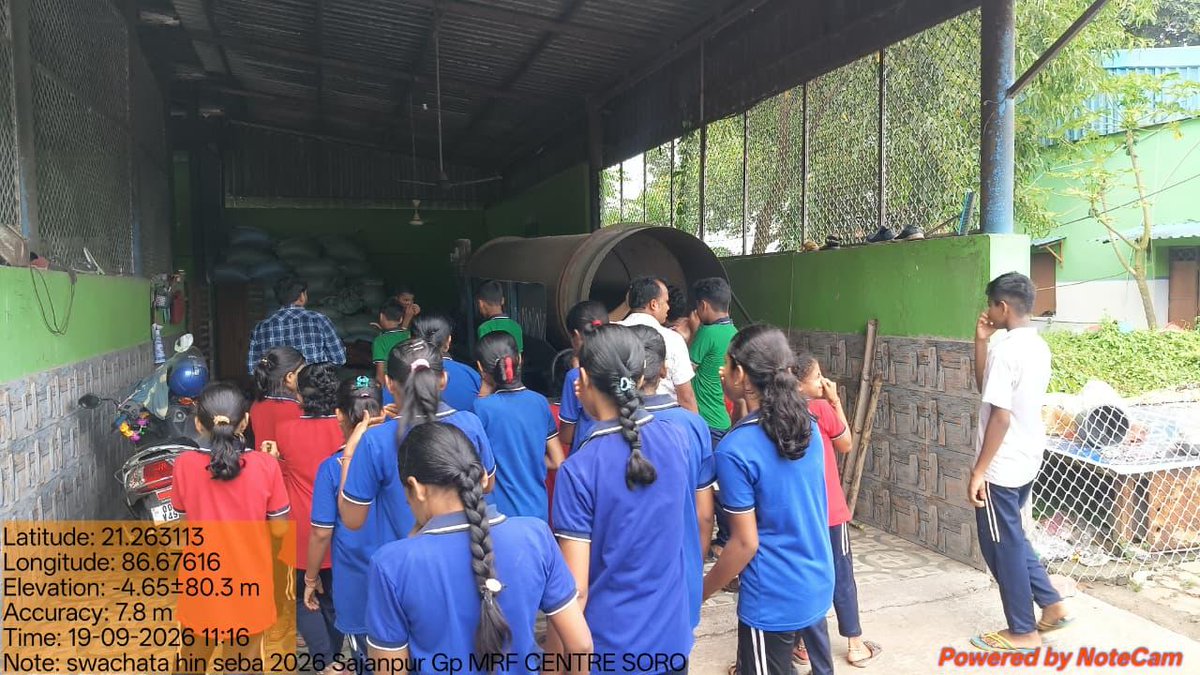 PRDeptOdisha's tweet photo. Swachh Paathshala – Yuva | Swachhata Hi Seva 2026
 
As part of Swachh Paathshala – Yuva, an exposure visit for students of Sora Block to the Material Collection Centre & Material Recovery Facility of Sora Municipality was organised jointly by Panchayat Samiti, Sora and Sora Municipality.

The visit provided students with practical insights into waste segregation, collection, recovery and scientific waste management. The exposure was further enriched through Swachhata awareness sessions, quizzes and debates, encouraging young minds to become responsible ambassadors of cleanliness and environmental sustainability. 
#SwachhataHiSeva2026 #SwachhPaathshalaYuva #SwachhBharatMission
#SourceSegregation #JanBhagidari @CMO_Odisha @RabiNaikBJP @SoroBlock @DMBaleshwar @swachhbharat