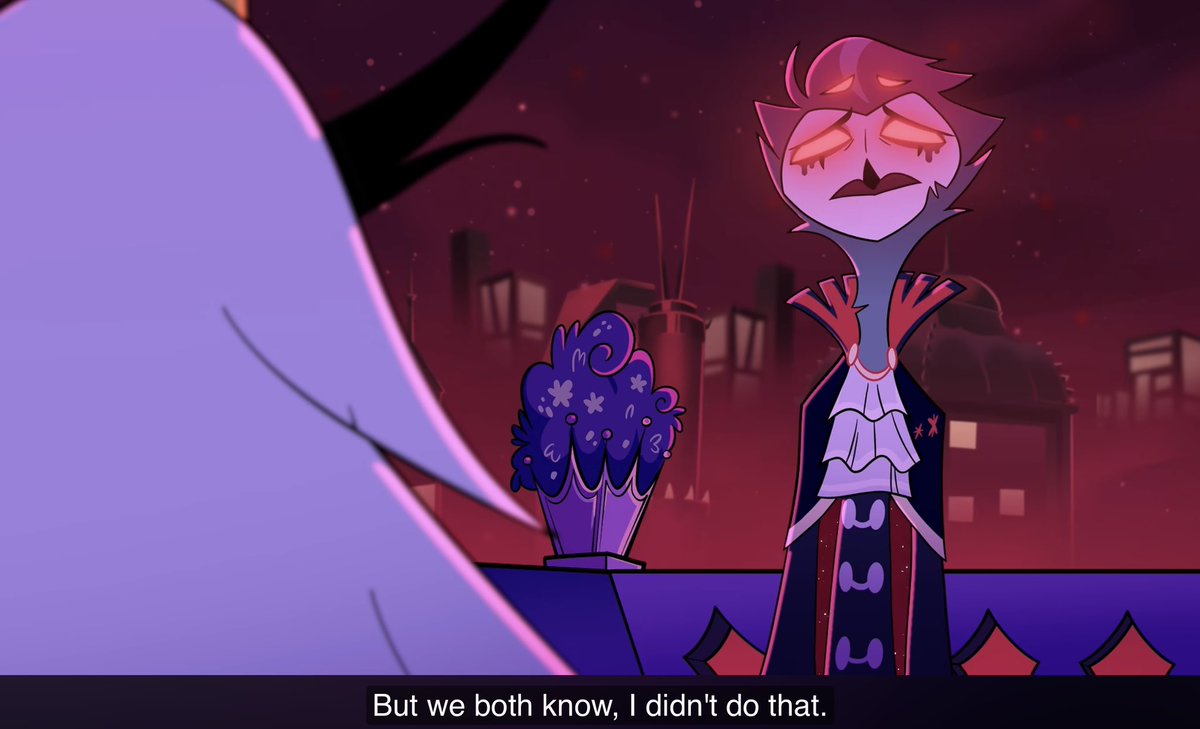 TeaTheKook's tweet photo. It’s been four years, but this scene’s still the one that has shocked me the most in the entire show. It just encapsulates who Stolas is so well.

Absolutely phenomenal. I rewatched it today after 2 years, and it was able to tug on my emotions just like the first time. 🥲 https://t.co/ECSOmoaTok