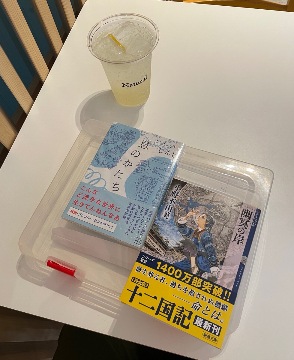 marikowan's tweet photo. 買えました。
小野不由美さんの新刊、と単行本持ってるけど文庫出たいしいしんじさんの。
2人とも京都住んでる。
歪まないように気をつけて大人になろうと支えられた十二国記、
ちゃんと働ける大人になってから、
やだ私本の中の世界に生きてるやんてなった、いしいさんの存在に気づいたので。 https://t.co/0fkYacSNvr