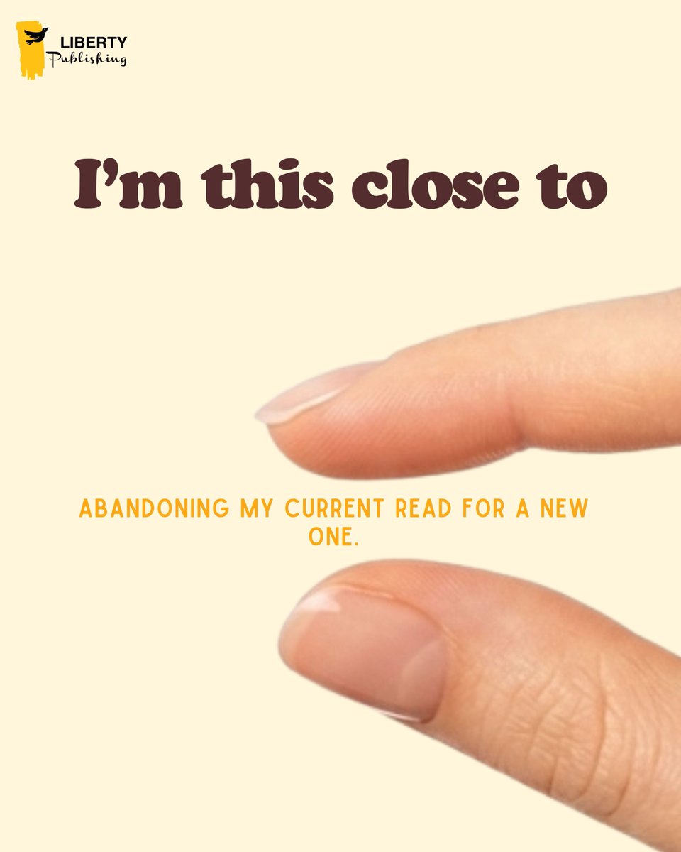 libpublishing's tweet photo. We’re this close 🤏🏻 to making reading our entire personality.

Book lovers, how close are you? 📚

#bookmeme #Bookish #BookLovers #Readers #Bookstagram https://t.co/aqejXDbTTS