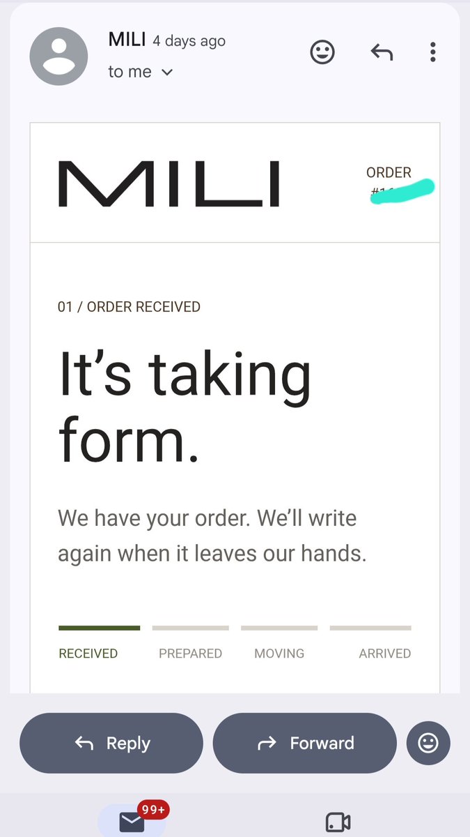 Rosevida0413's tweet photo. From the day the I purchased online 4 days ago, they update me on the progress of my order! It's speaks how they value their customer!!Thanks @miliclubofc for valueing customers!Can't wait for my first Mili purchase! I'm saving for another new item ! https://t.co/pnKCFwVuZ5