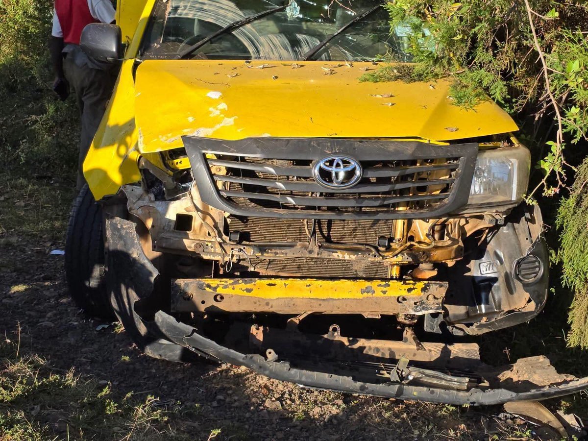 BRINATV's tweet photo. A Pemwai Girls High School van was this morning involved in an accident along the Kabartonjo-Kabarnet Road.
All occupants are reported to be safe, with no serious injuries reported.
#PemwaiGirls #RoadAccident #Kabarnet #KenyaNews #BrinaTV
#NewGikombaMarket https://t.co/CKvDF35XsW