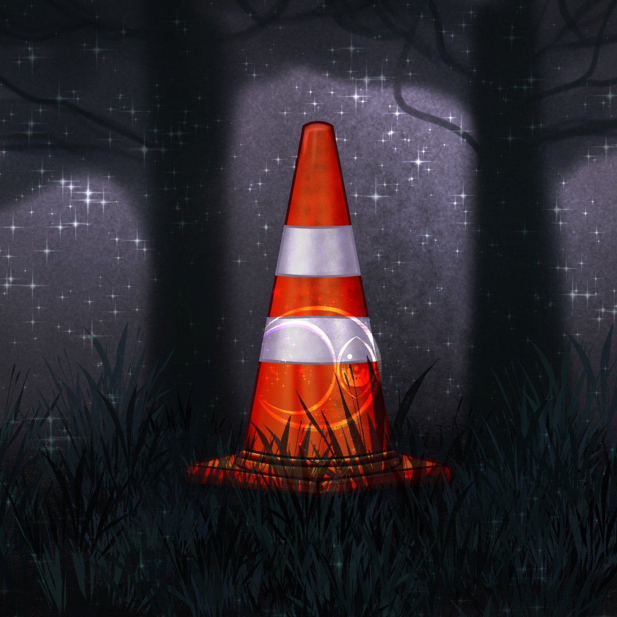 MissEdenNoir's tweet photo. Drew another one but decided to get daring by drawing an environment because I wanted to, also with the spooky season right around the corner.
#trafficcone #cspaint #spooky #orange #forest #construction #industrial https://t.co/655Zh8Llqz