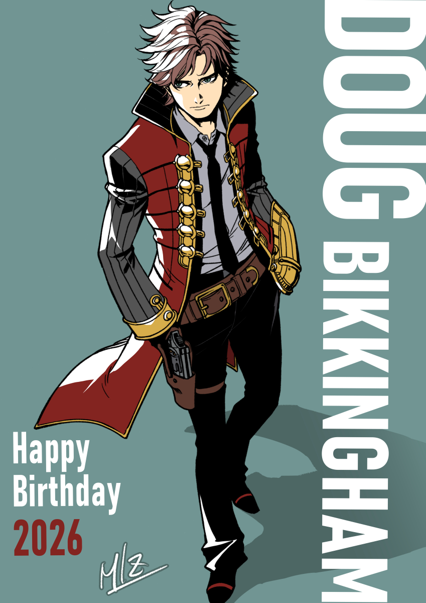 miz1991's tweet photo. めっちゃ大遅刻ですけど、ダグさんのお誕生日イラスト描きました。ダグさんお誕生日おめでとう！
#dabudeka 
#ダブデカ https://t.co/OhRSsZMYnH