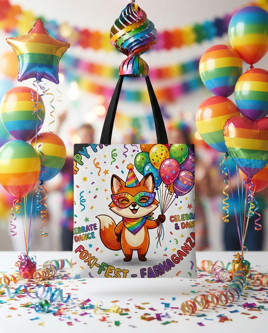 kidstown07's tweet photo. Carry the celebration! ๐ฆ๐ This Foxy-Fest tote bag holds all your party essentials in style. Perfect for birthdays & beyond๐ https://t.co/g2rlcN8vYp #PartyTote #FoxyFest #RainbowVibes #BirthdayBag #TeePublic #ToteLife #PartyEssentials #KidsAccessories #CelebrationStyle #ShopNow https://t.co/COjfgSnKyD
