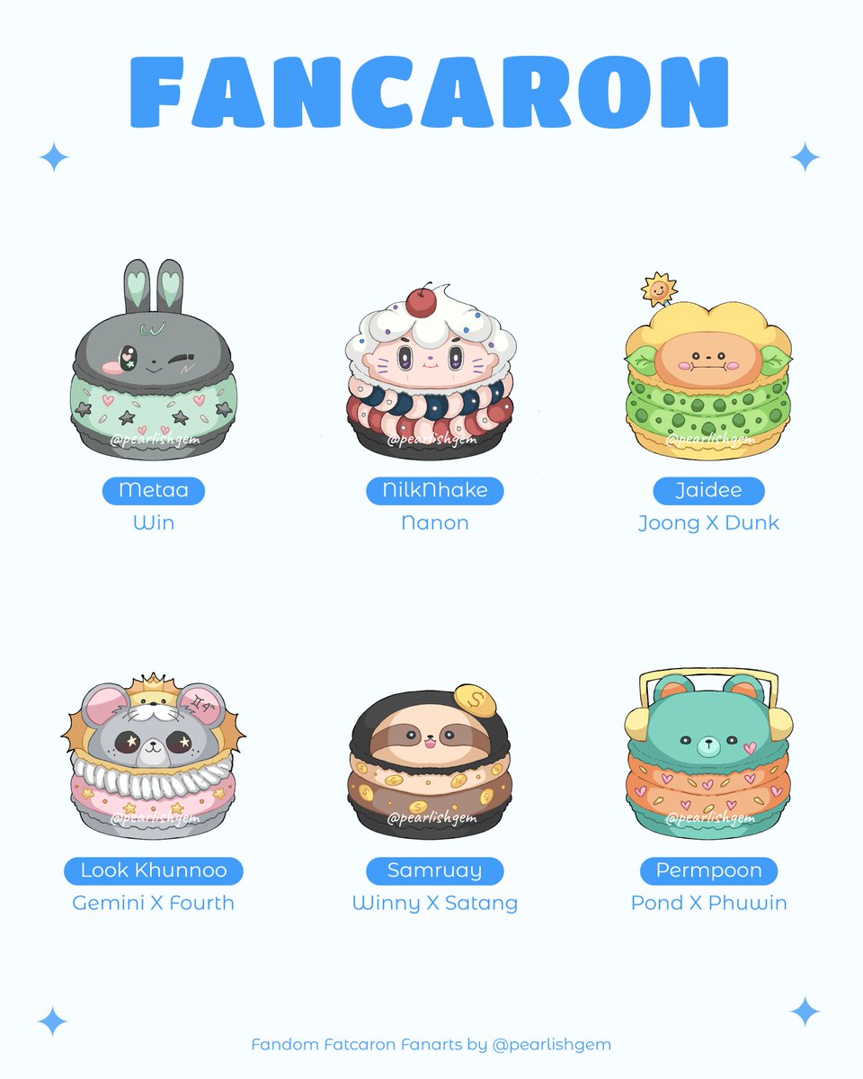 pearlishgem's tweet photo. New mascots, new flavors, new Fancaron!💕💕💕
Come check out the new GMMTV Fancaron and say hi to the newcomers!✨✨✨

#GMMTV #GMMTVMASCOT https://t.co/s7vb5wPaiZ