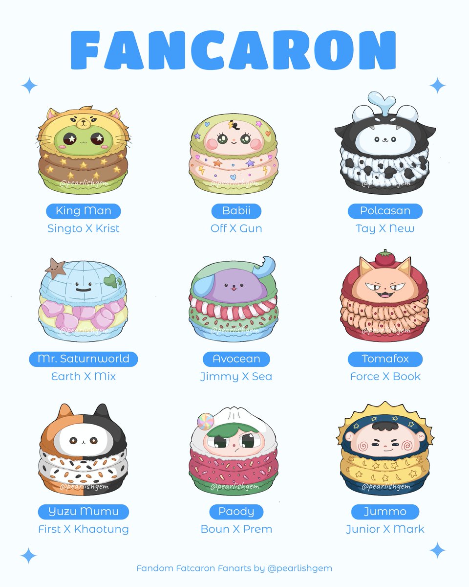 pearlishgem's tweet photo. New mascots, new flavors, new Fancaron!💕💕💕
Come check out the new GMMTV Fancaron and say hi to the newcomers!✨✨✨

#GMMTV #GMMTVMASCOT https://t.co/s7vb5wPaiZ