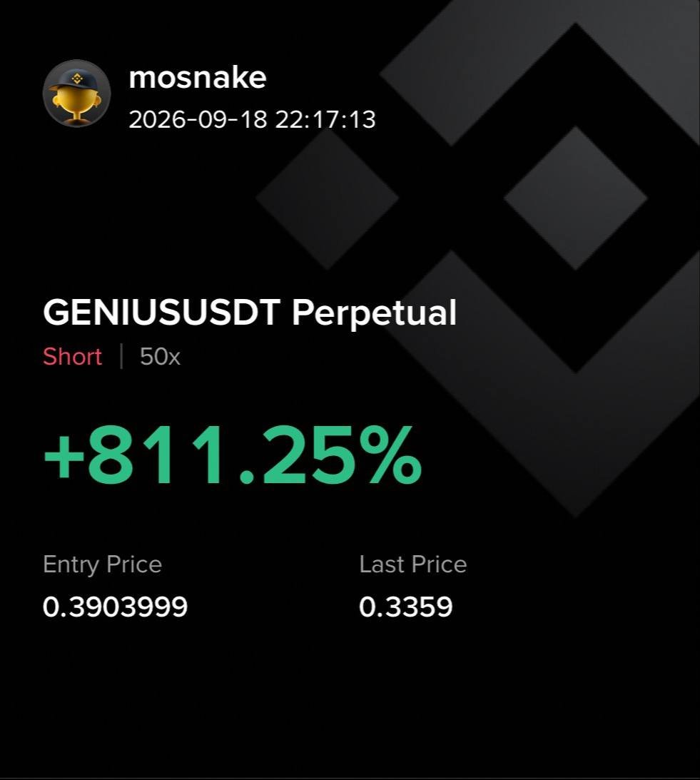 Cry_Fortress's tweet photo. 🔥 ANOTHER WIN FOR #OVER99WINS 🔥
🎯 #GENIUS/USDT /USDT — TP3 HIT ✅
💰 Profit: +811.25% 🚀
📈 Precision. Timing. Results.
🏆 Another successful signal completed!
Free Signals: https://t.co/YLb6088apC
#Gümüş #Platin #Nasdaq #Petrol #Dxy #Dax #Silver #altin #ons #bist100 #cment #xauusd #altın #gramaltın #btc #btcusdt