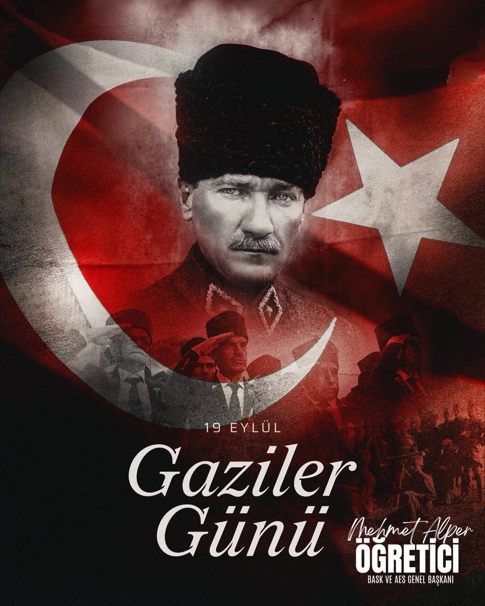 alper_ogretici's tweet photo. Başta Gazi Mustafa Kemal Atatürk ve silah arkadaşları olmak üzere ebediyete intikal eden gazilerimizi rahmetle, hayattaki gazilerimizi saygıyla anıyorum. 🇹🇷
#GazilerGünü https://t.co/GwaICdlwye