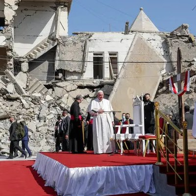 trad_west_'s tweet photo. >ISIS vowed to behead him in Mosul  
>Flew to Mosul anyway, sat in the exact spot where they said they would kill him 
>Called out the pornography as "a Language of the Devil"  
>Told couples to have more children and fewer pets 
>Said "No" when asked about to female clergy 
>Hated by the people in the files  
>Said abortion laws were 'murderous' and 'criminal'

Aura. We didnt appreciate Pope Francis enough.