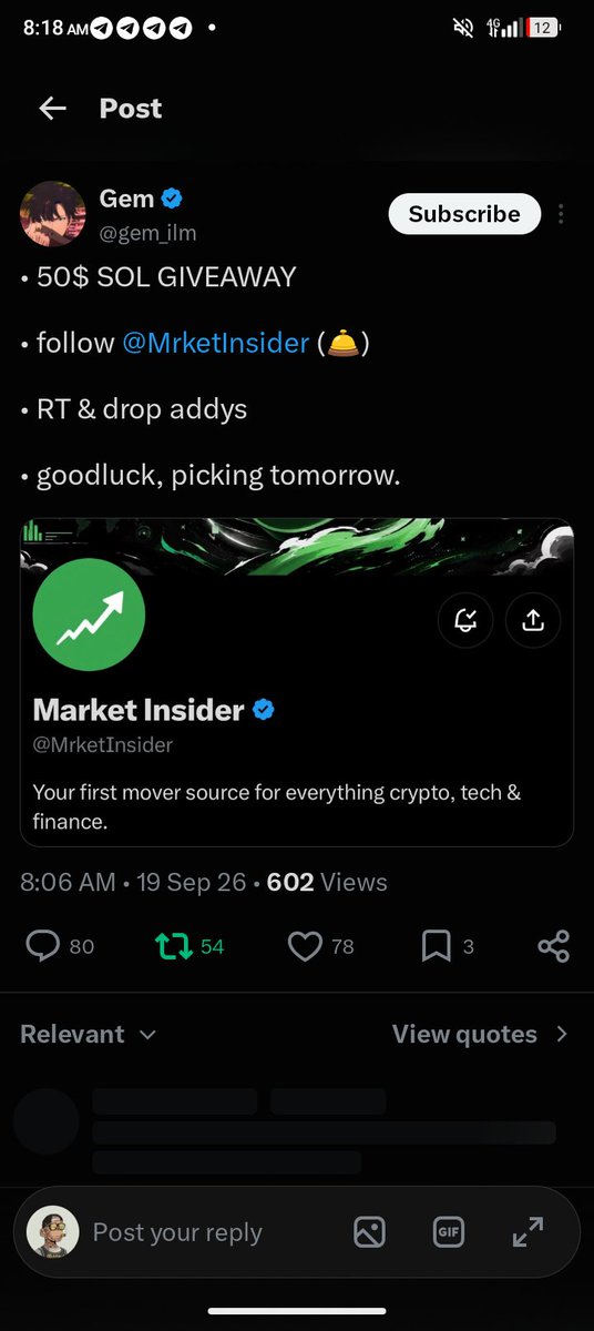 bigmik718's tweet photo. @JusttDerrick Thank you for the opportunity and all the support, legend! 🙏🔥 I’m claiming that first win and manifesting bigger wins from here. Let’s make it happen! 🚀💯

4zcfSVub9PBL97671icUWYeSmmmi2hhwc3egagYyb78Q https://t.co/zfMSwvQV07