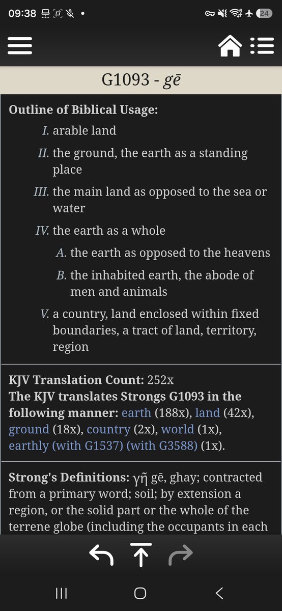 only_one_way__'s tweet photo. The Mustard seed dilemma? This isn’t a botanical error. Mark 4:31 is a parable using ordinary agricultural language. The Greek γῆ (gē) can mean “ground” or “land,” and the mustard seed was the smallest of the seeds commonly sown by farmers in that region. “All the seeds” is contextual, not a scientific claim about every species of seed on planet Earth. Jesus’ point is that something beginning extremely small can grow into something remarkably large. 

All you had to do was look at the interlinear.