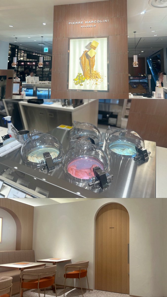 i_chigo816_'s tweet photo. HAERAのピエール マルコリーニ⸝꙳.⋆

全てのお席が大理石テーブルで大天才!!🦢
パフェのお味はバナナとフランボワーズが選べて、どっちも美味しすぎたよΨ( 'ч' ☆) https://t.co/ovPxjD8rdb